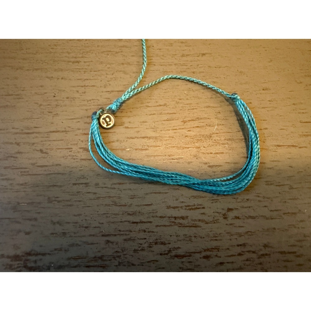 Pura Vida Original Multi Strand Cord Bracelet Turquoise Blue Adjustable Charm